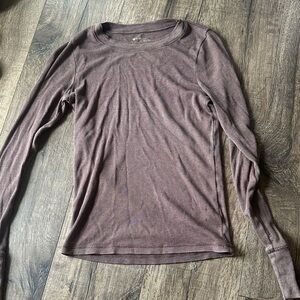 Aerie Long Sleeve Top in Brown